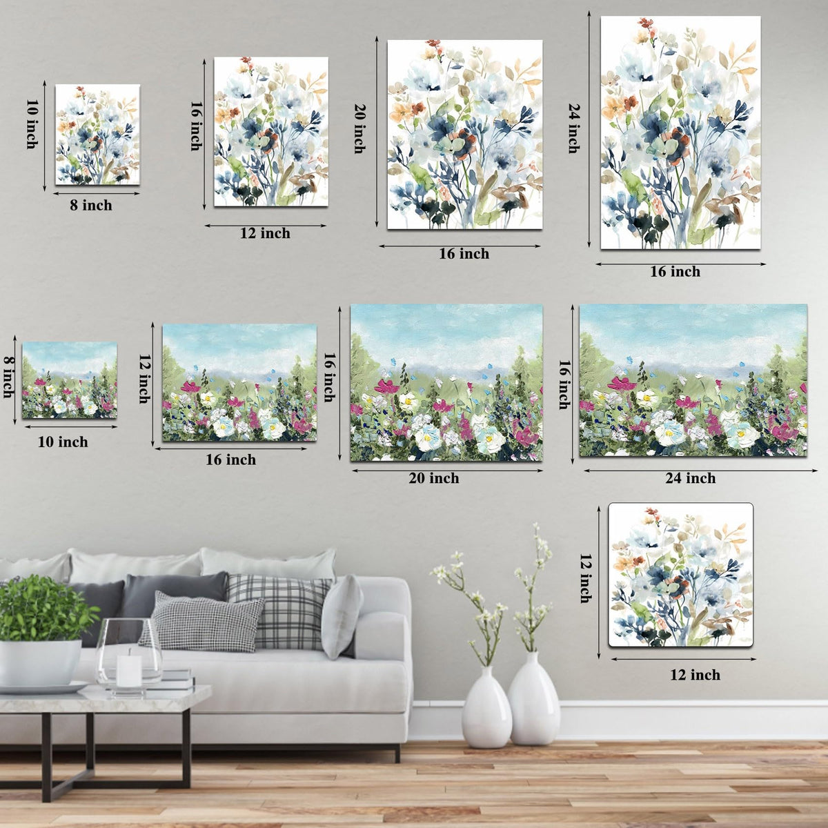 EOBTAIN Zen Flower Canvas Wall Art Bathroom Butterfly and Water Lily Stone Relaxing Spiritual Yoga Framed Wall Art Just Breathe Pictures Canvas Wall Decor for Living Room Bedroom,12x16 Inches