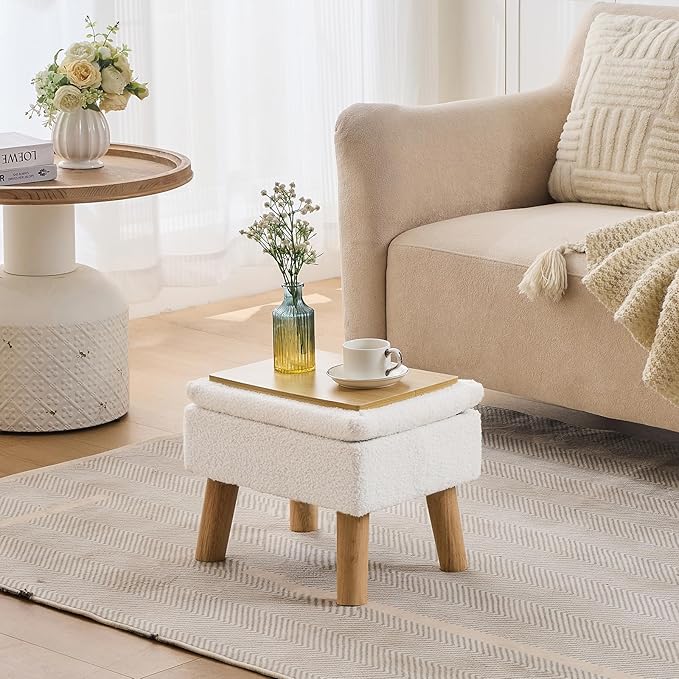 Storage Ottoman, Small Foot Stool Ottoman