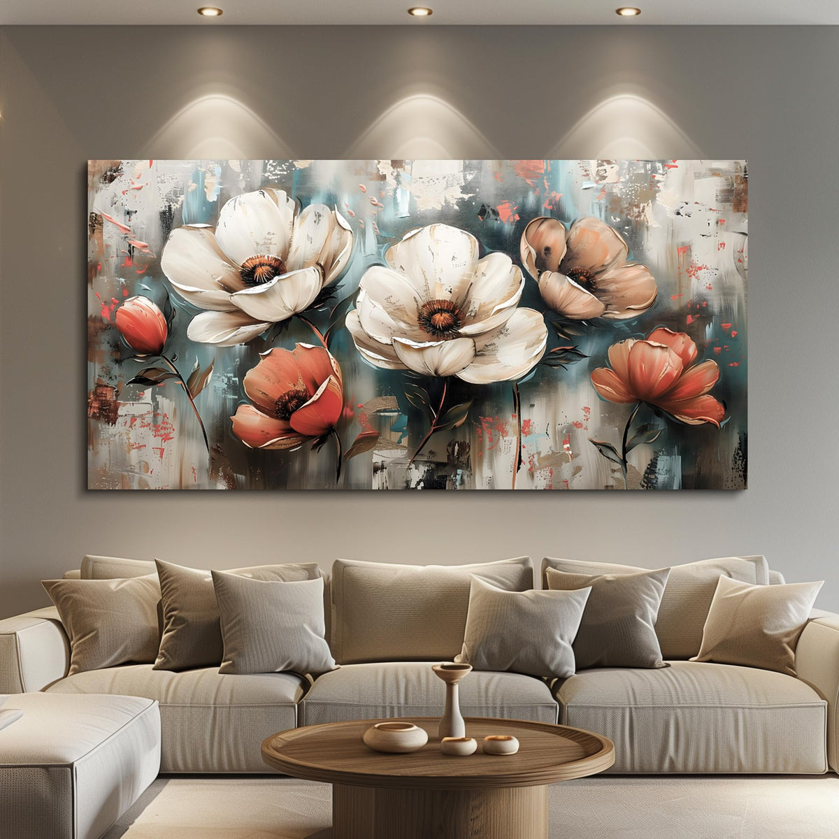 FUHAIHUA Canvas Decor For Living Room Large Wall Art For Office Bedroom Decorations Flowers Landscape Paintings Boho Pictures Artwork Aesthetic Posters Ready To Hang Home Decor 30x60 In