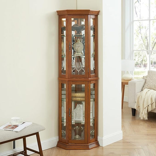 Glass Corner Display Cabinet
