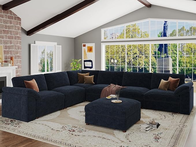 EASE MOOSE Oversized Sectional Modular Sofa, Modern Comfort L Shape Sectional
