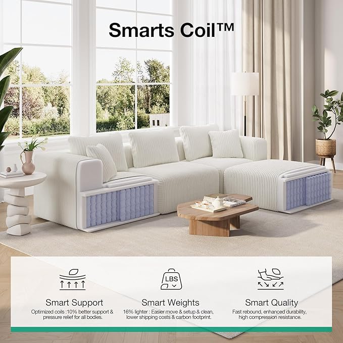 Novilla 70.8" Modular Sectional Sofa, Modern Cloud Sectional Couch