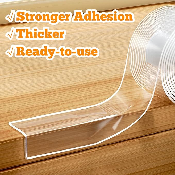 Clear Soft Corner Protectors for Furniture Strip, 2.6 in x 6.6 FT, Sharp Edge &