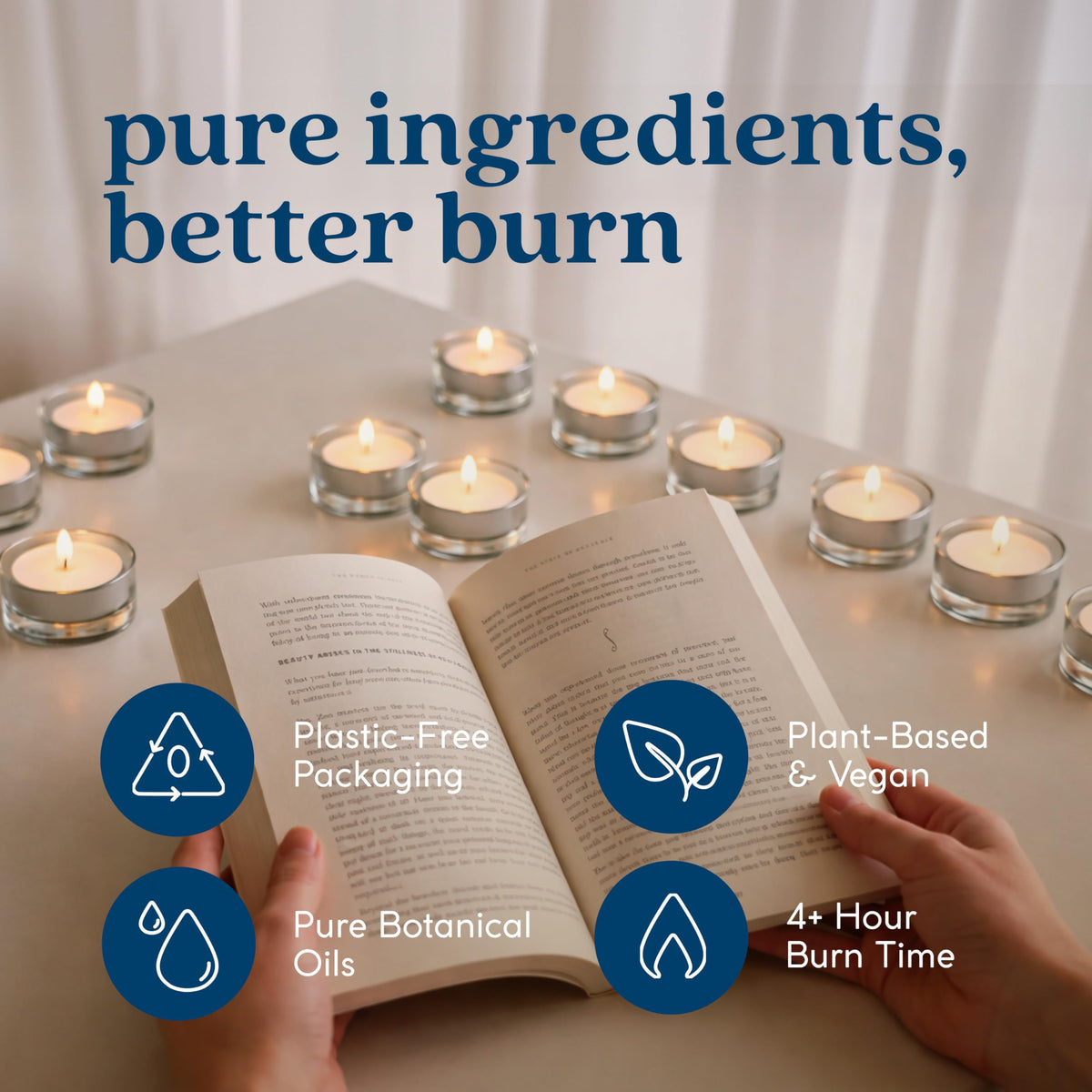 GoodLight Scented Vegan and Paraffin-Free Tea Light Candles (16 Count, Eucalyptus Citrus)