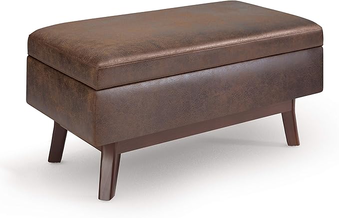 SIMPLIHOME Owen Small Rectangular Storage Ottoman