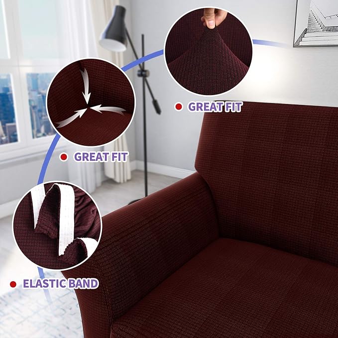 ZNSAYOTX 2 Piece Chair Covers for Living Room