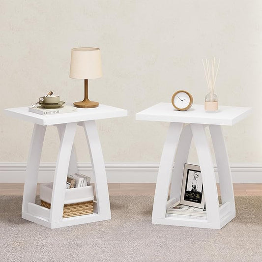FROMJBEST End Tables Living Room, Side Table Beside Sofa, Nightstand