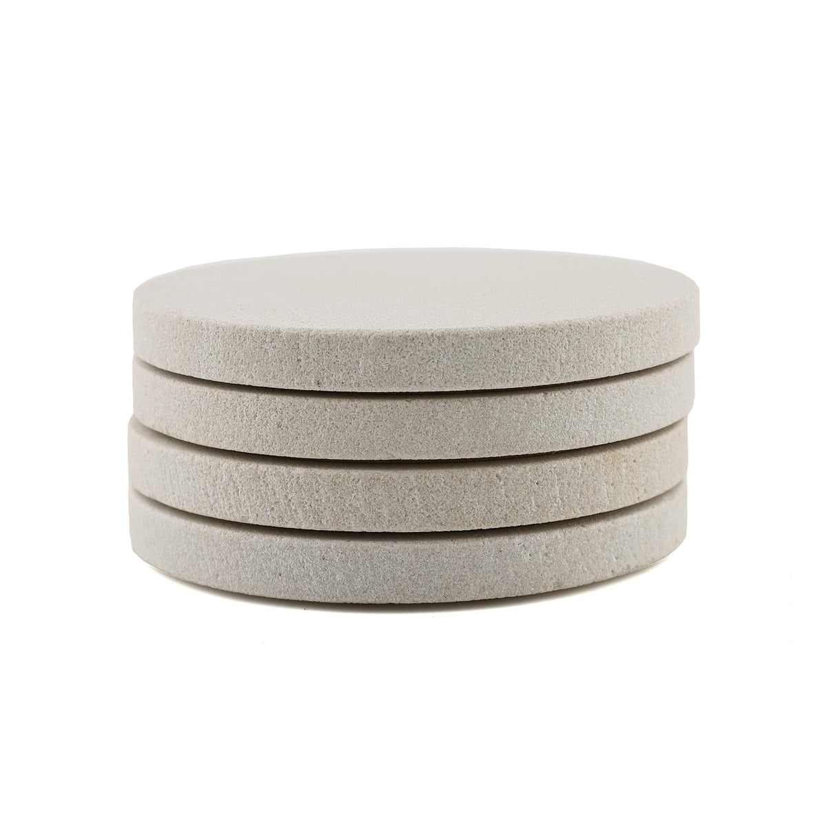 Thirstystone Natural Sandstone Coaster with Protective Cork Backing 4 Pack Eco-Friendly, Absorbent, Easily Wipes Clean