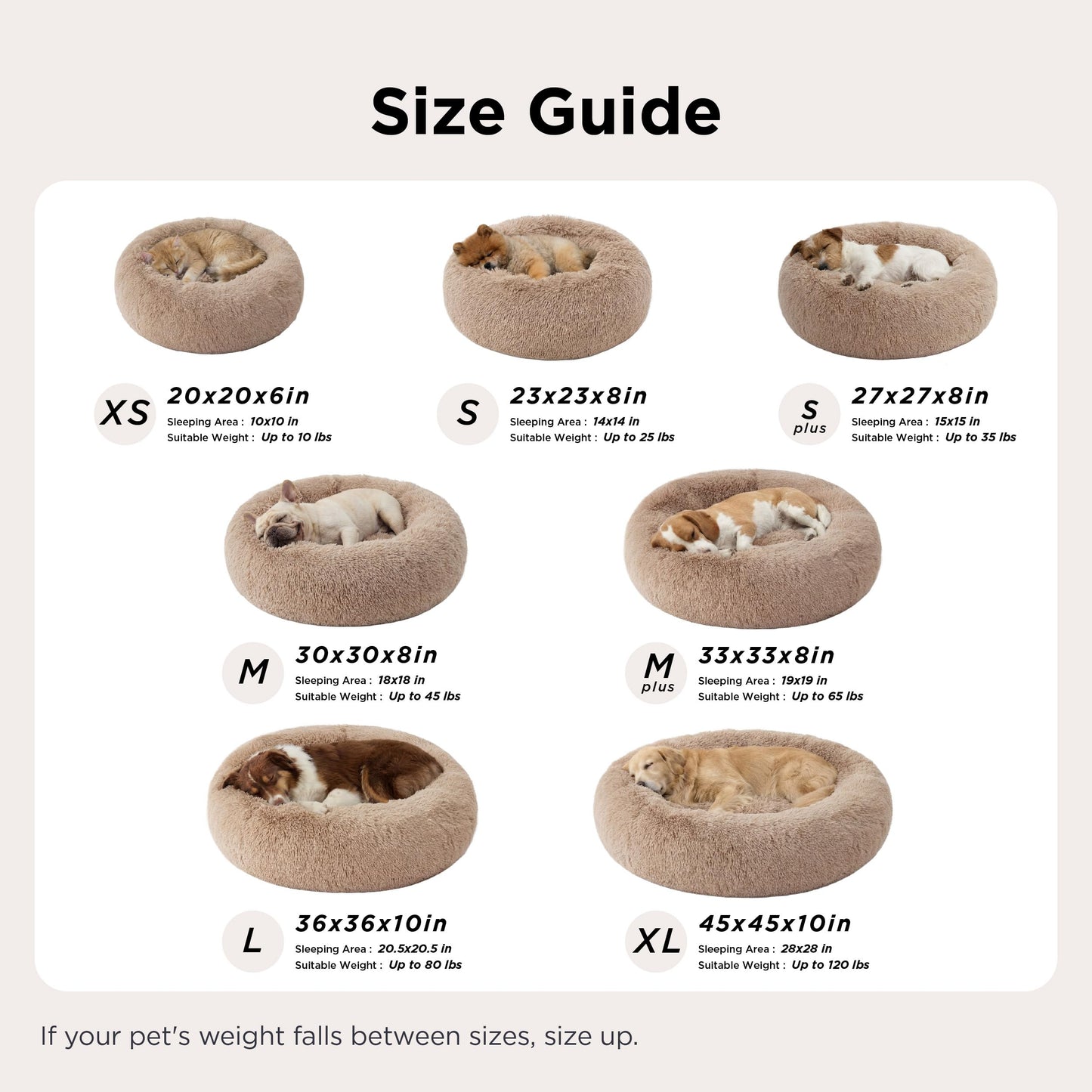 Bedsure Calming Dog Bed for Small Dogs - Donut Washable Small Pet Bed, 23 inches Anti-Slip Round Fluffy Plush Faux Fur Large Cat Bed, Fits up to 25 lbs Pets, Black