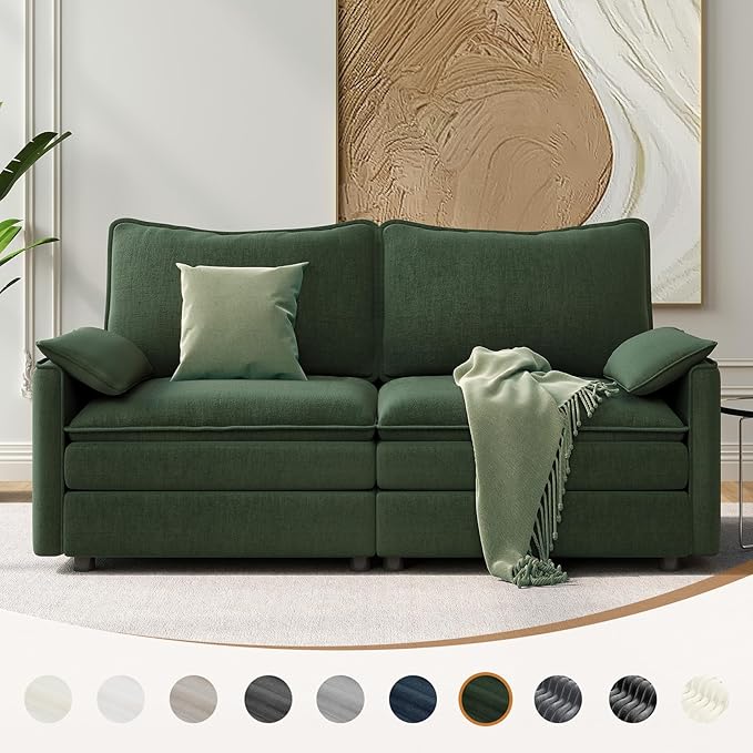 Vesgantti 74" Loveseat Sofa for Living Room, Comfy Cloud Couch Deep Seat