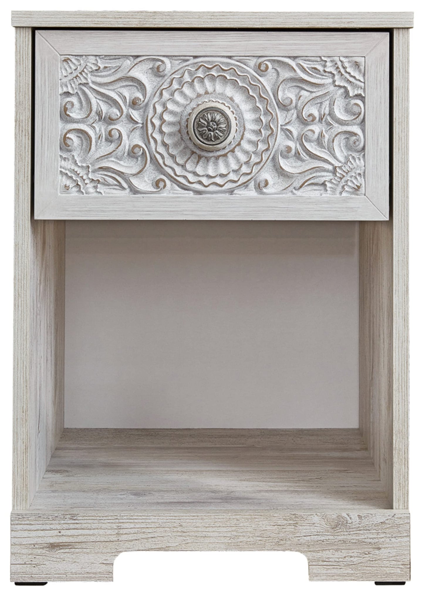Signature Design by Ashley Paxberry Boho 1 Drawer Nightstand, Whitewash