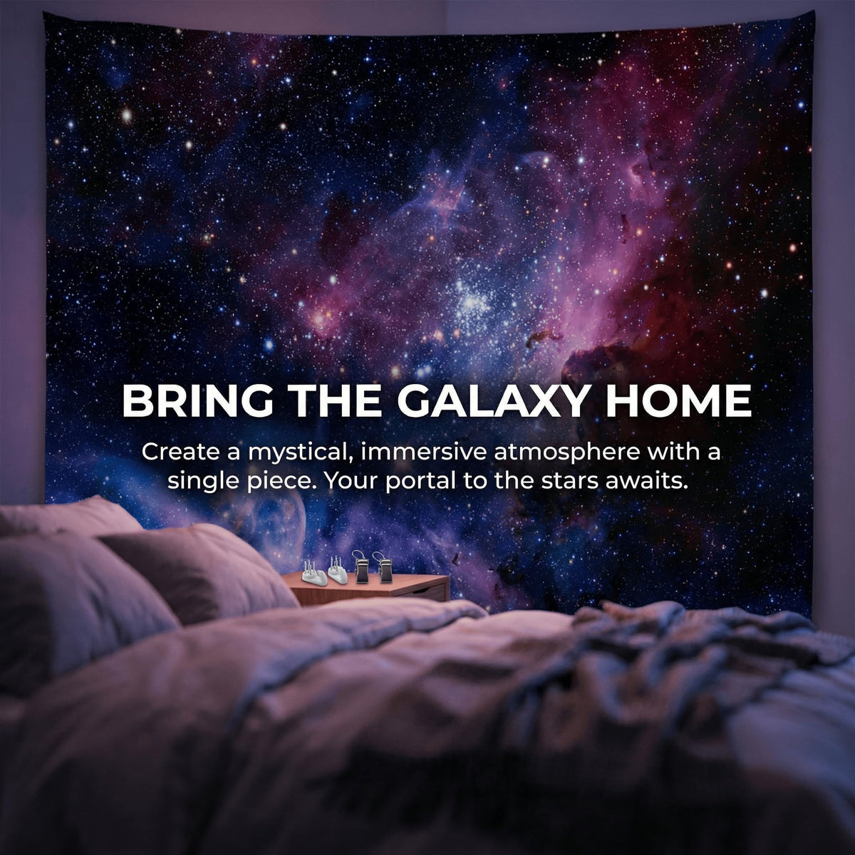 goodbath Space Tapestry, Universe Star Galaxy Tapestries Wall Hanging for Bedroom Living Room Dorm, 60" x 50",Colorful