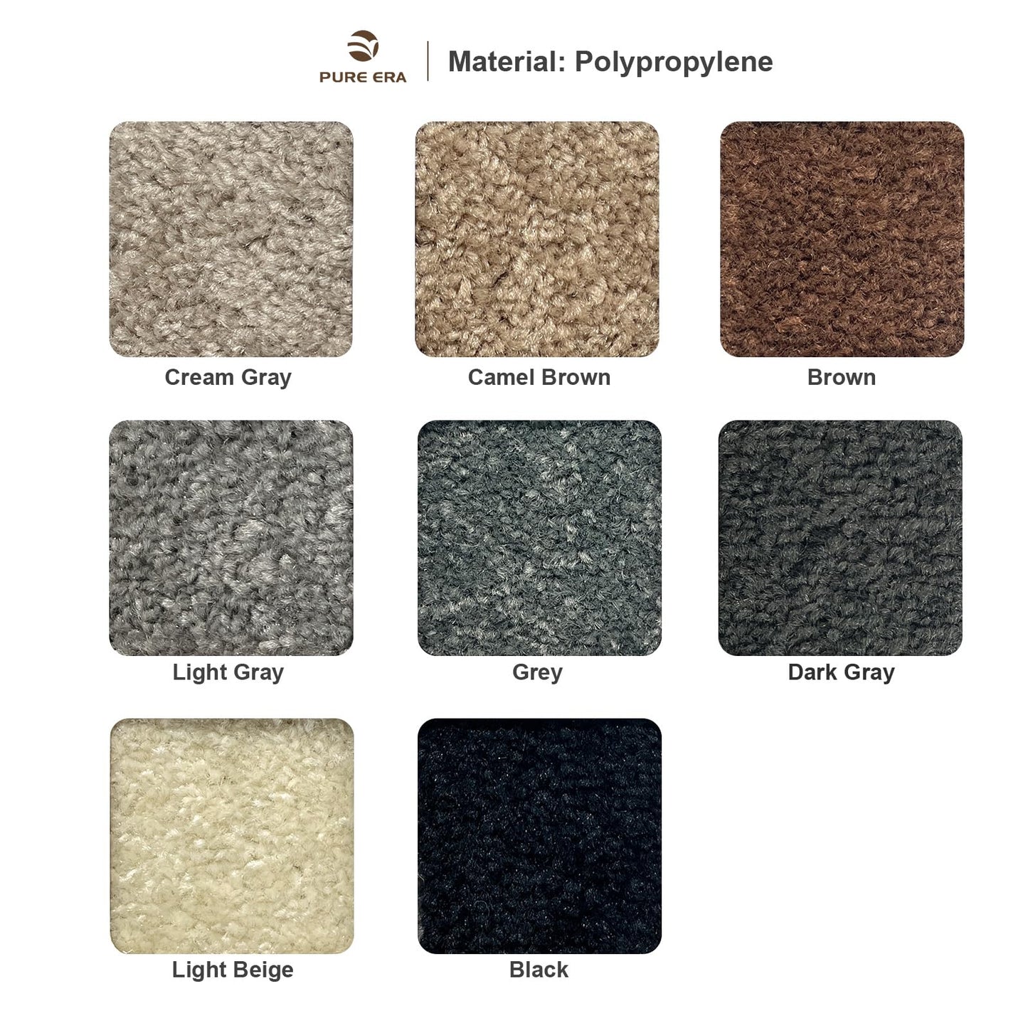PURE ERA Carpet Stair Treads Ultra Plush Soft Bullnose Indoor Stair Protectors Pet-Friendly Non-Slip Skid Resistant Tape Free Washable Reusable （Carpet Sample Booklet for Color Reference）