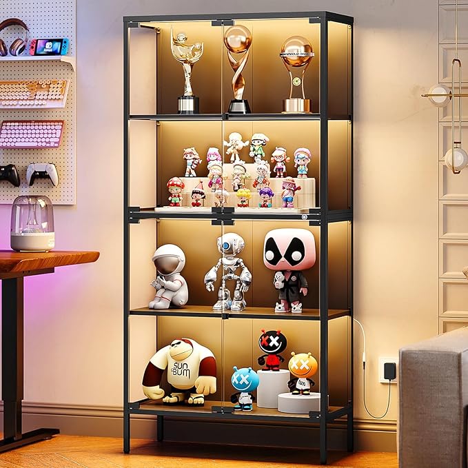 PEUKC 65" Glass Display Cabinet