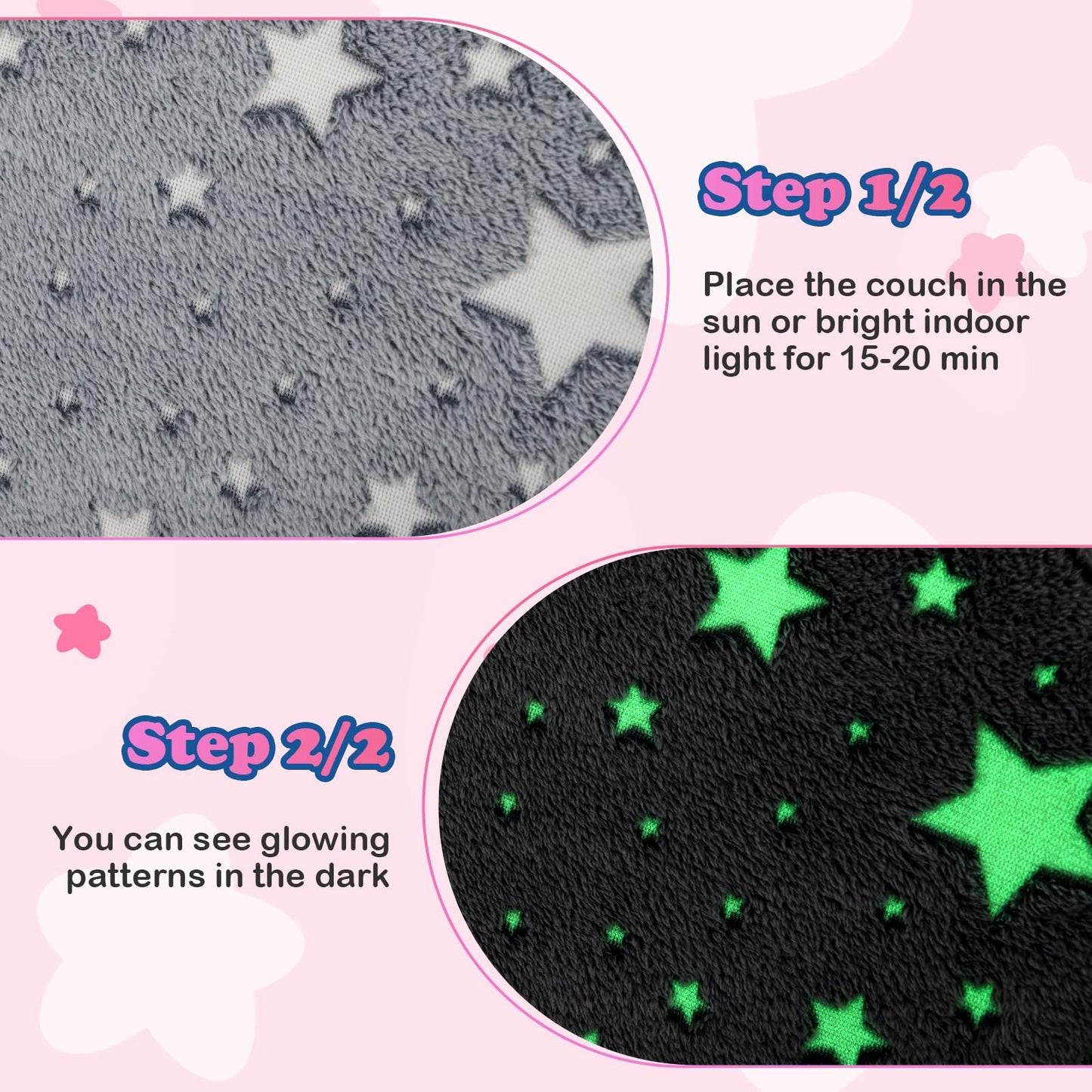 INFANS Kids Sofa with Glow in The Dark, Toddler Armchair Couch with Solid Wooden Frame Anti-Tipping, Upholstered Comfy Foam Children Chair for Kindergarten Playroom Preschool, Gift for Boys Girls