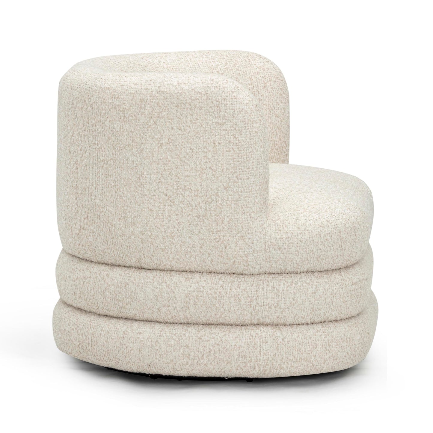 TOV Furniture Astor Cream Heavy Boucle Swivel Hotel Lounge Chair