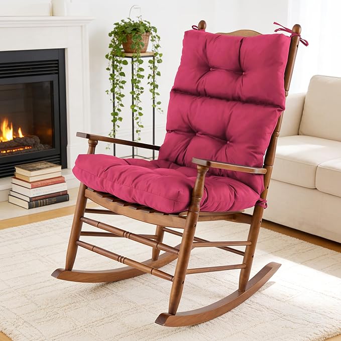 Rocking Chair Cushion, Waterproof and Fade-Resistant Adirondack Rocker Cushions