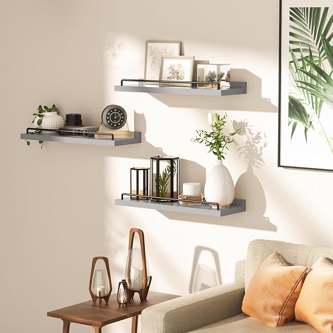 RYOFOBETTO Floating Shelves for Wall Decor, Living Room, Picture Frames