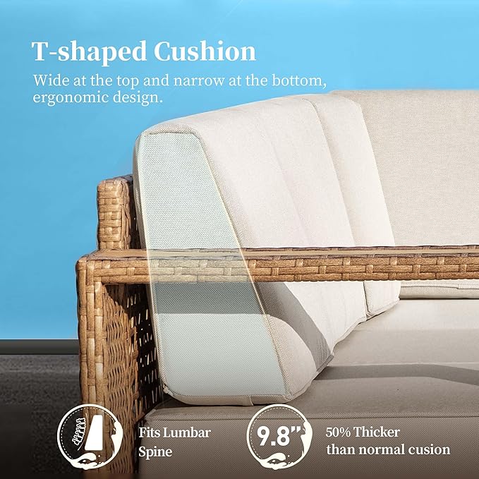 SUNSHINE VALLEY L Shaped Patio Furniture, Outdoor Sectional Sofa