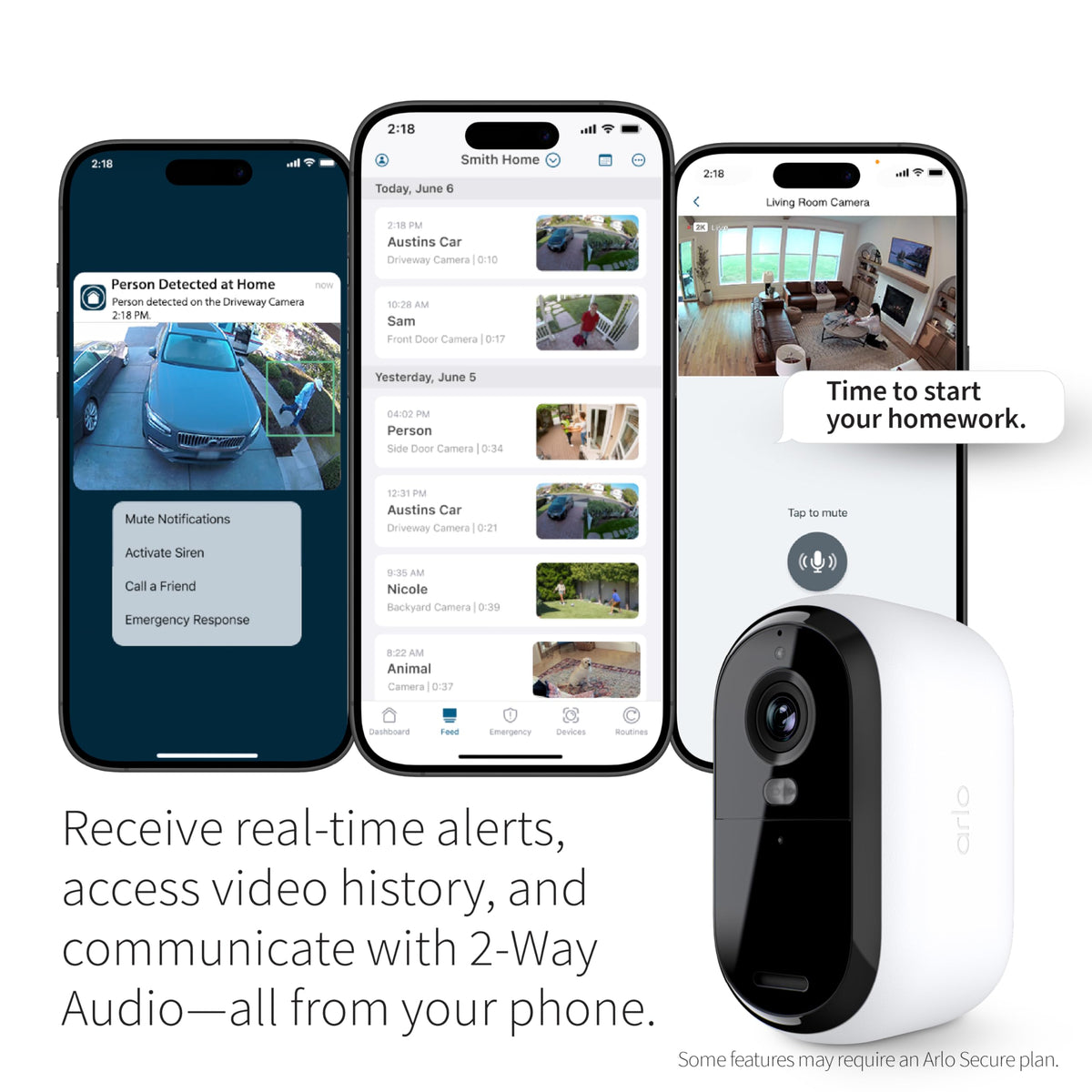 Arlo Essential Whole Home Security Bundle | Outdoor, Indoor, Video Doorbell Camera |2K Resolution|2nd Gen|Indoor - Outdoor