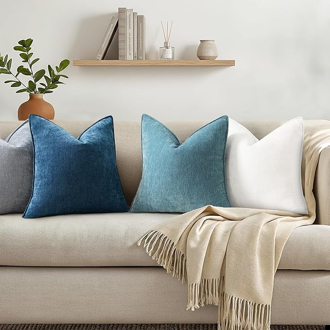 decorUhome Summer Couch Throw Pillow Covers 16x16 Set of 2, Decorative Soft