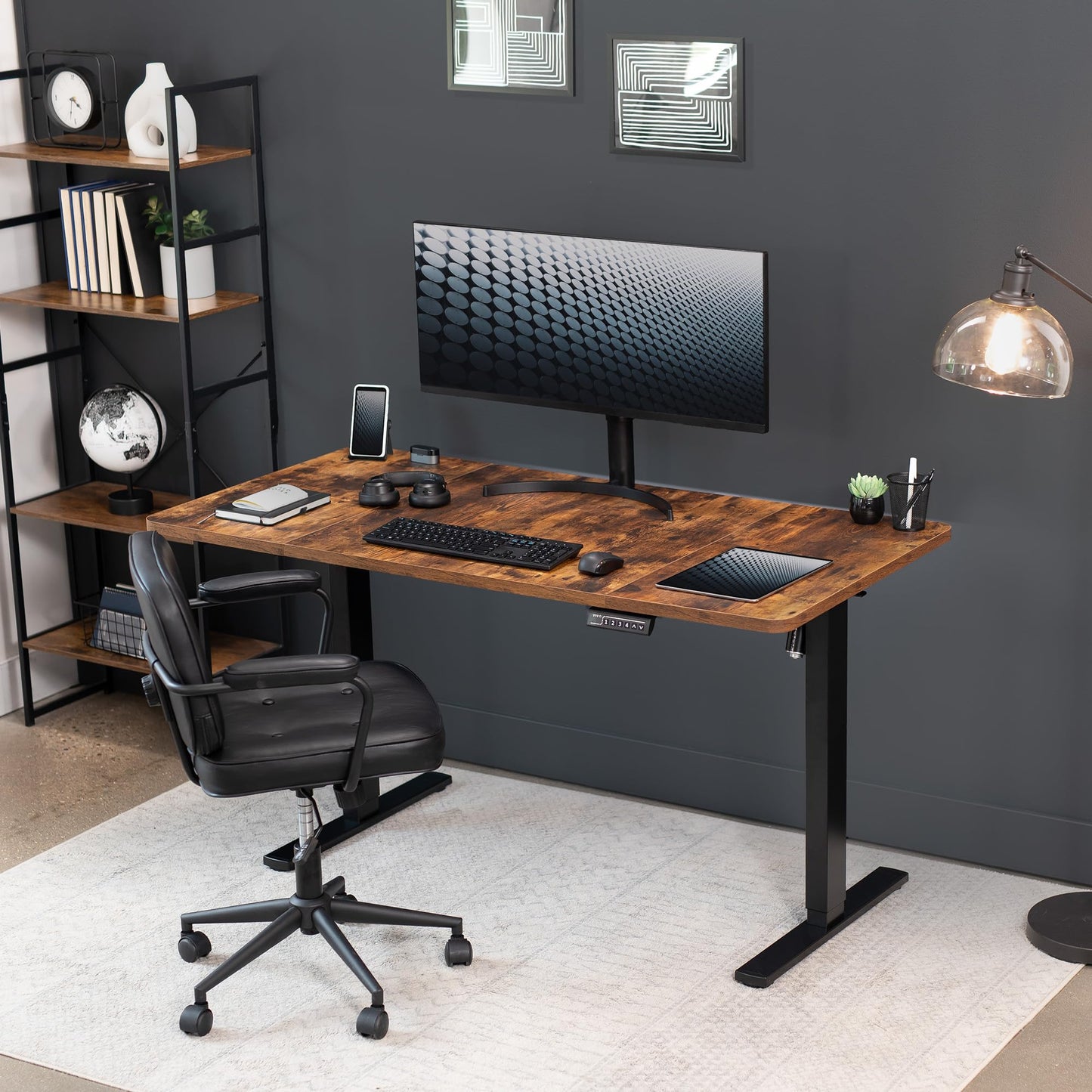 VIVO Universal 60 x 30 inch Table Top for Standard and Sit to Stand Height Adjustable Home and Office Desk Frames, Rustic Vintage Brown Desktop, DESK-TOP60-30N