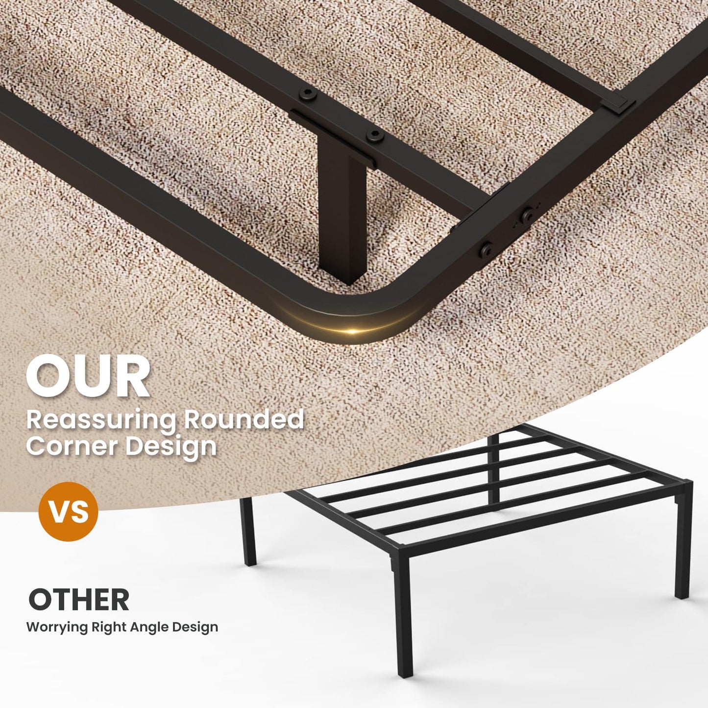 Kaelidra Full Size Floating Bed Frame with Smart LED Lights, Heavy Duty Metal Platform Floating Bed Frame, No Box Spring Needed, Easy Assembly, Noise Free