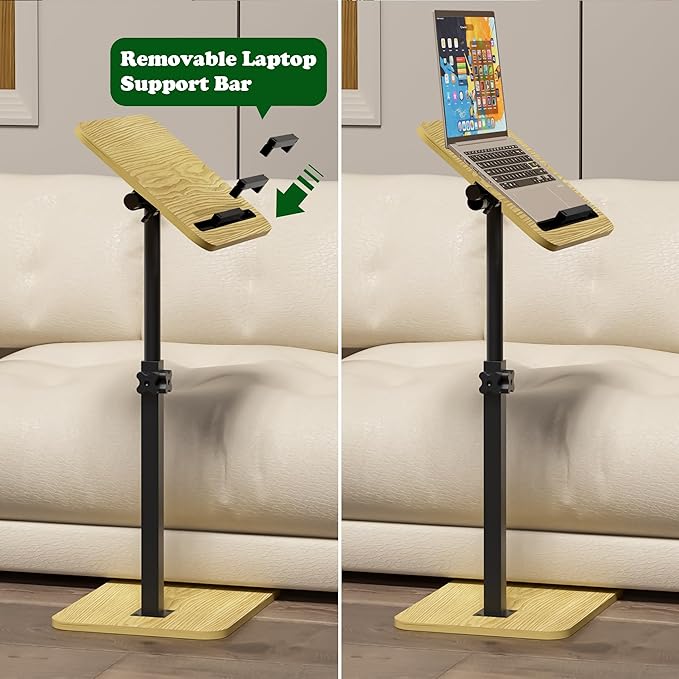 360° Swivel Sofa Side Table for Couch