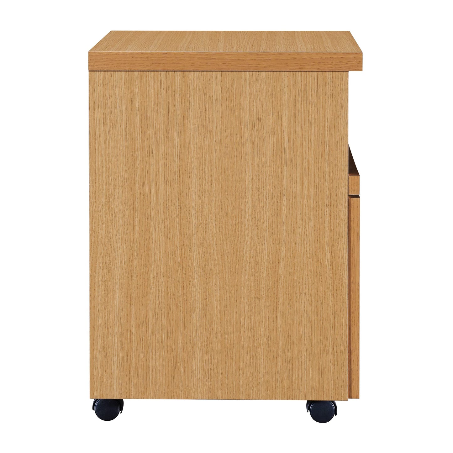 OSP Home Furnishings Denmark Rolling File Cart and Printer Stand with Lockdowel Fastening System, Natural