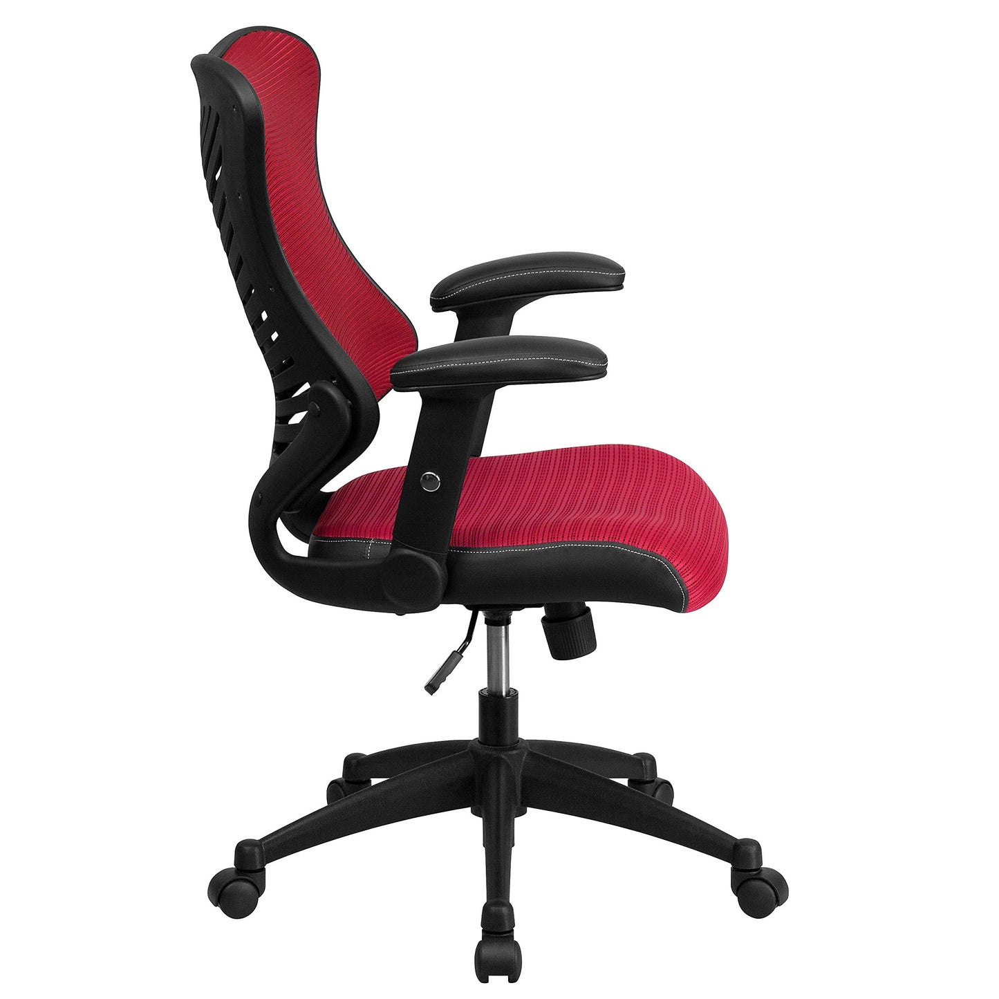Flash Furniture Kale High Back Designer Burgundy Mesh Executive Swivel Ergonomic Office Chair with Adjustable Arms