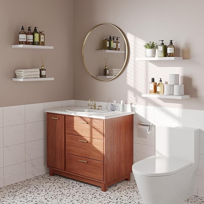 YUFLINX 16’’White Floating Shelves