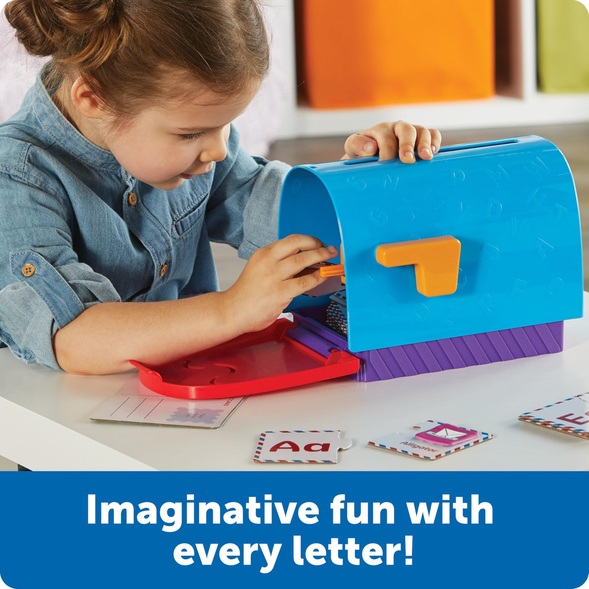 Learning Resources Alphabet Learning Mailbox - Montessori Toddler Toys, ABC Letter Tracing, Writing Practice, Manipulatives for Preschoolers, Gifts for Boys and Girls, Pretend Play, Fine Motor