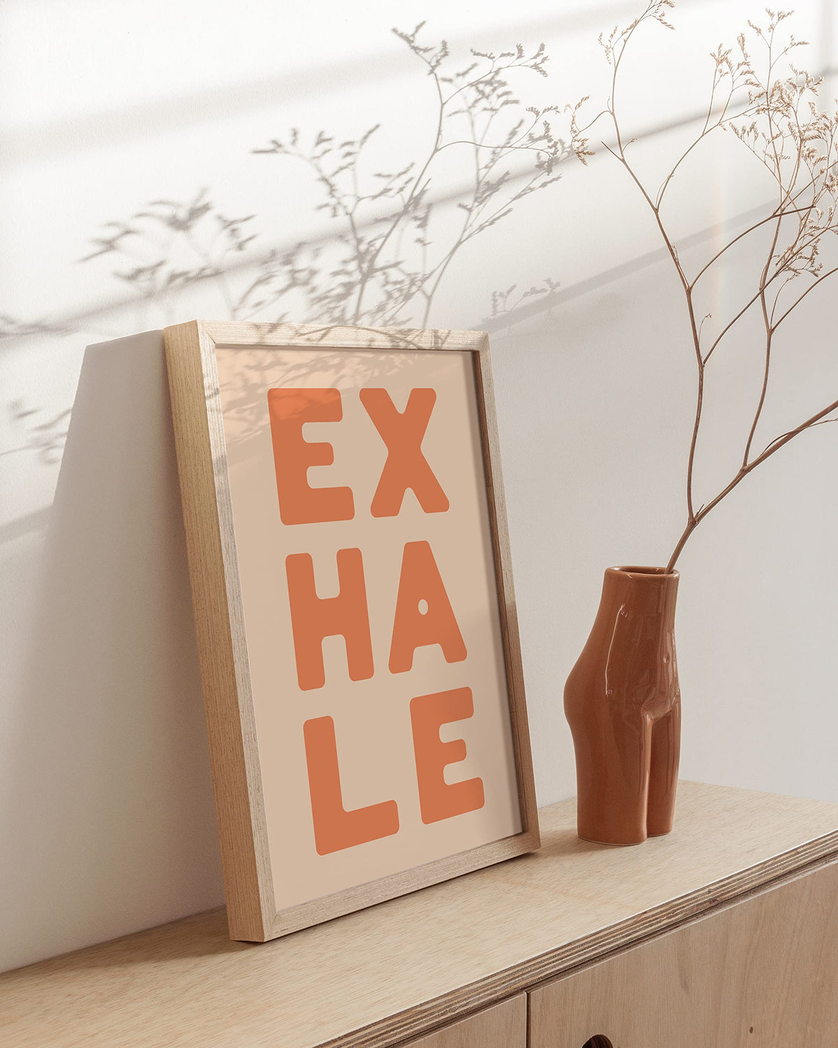 HAUS AND HUES Inhale Exhale Wall Art and Yoga Poster - Inhale Exhale Prints and Yoga Quotes Wall Decor | Inhale Wall Art Poster Wall Decor Meditation Art | Unframed 12"x16"