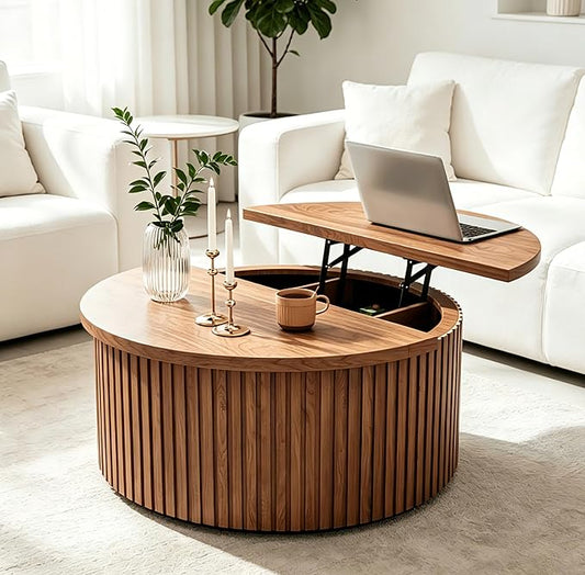 Fsbecl Fluted Lift Top Coffee Table