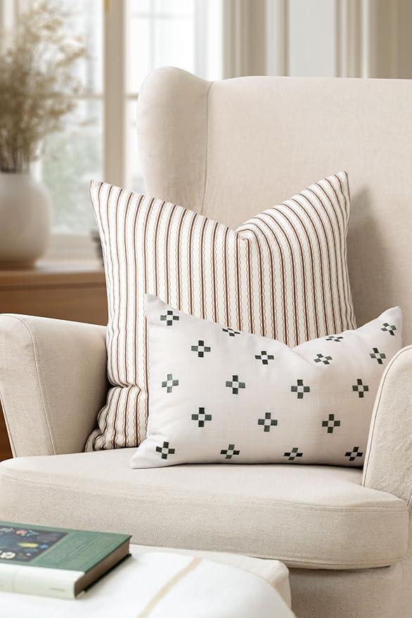 Crumbs Home Modern Farmhouse California Casual Indoor Outdoor Lumbar Pillow