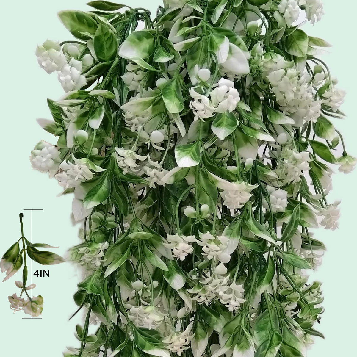 Toprooms Artificial Hanging Flowers UV Resistant Vines Ivy Outdoor Decor