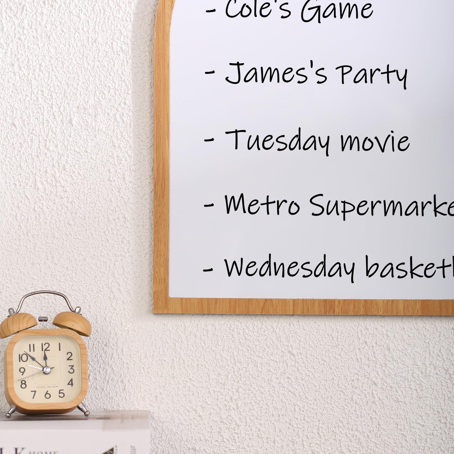 Mr. Pen Dry Erase Board, 16" x 12", Wooden Frame, Boho Design, Mini White Board for Kids & Students, Small Dry Erase Board