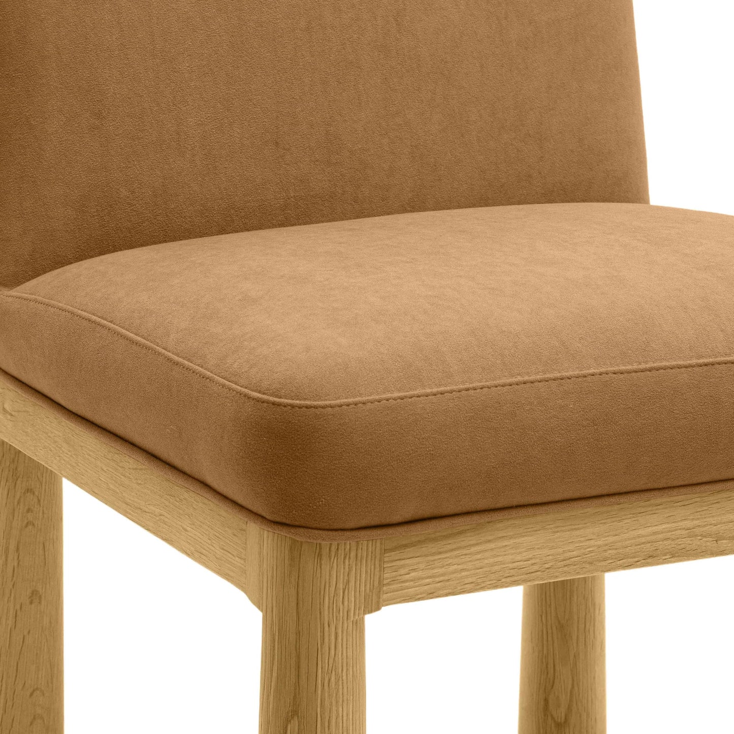 Tov Furniture Tiara Cognac Velvet Oak Dining Chair