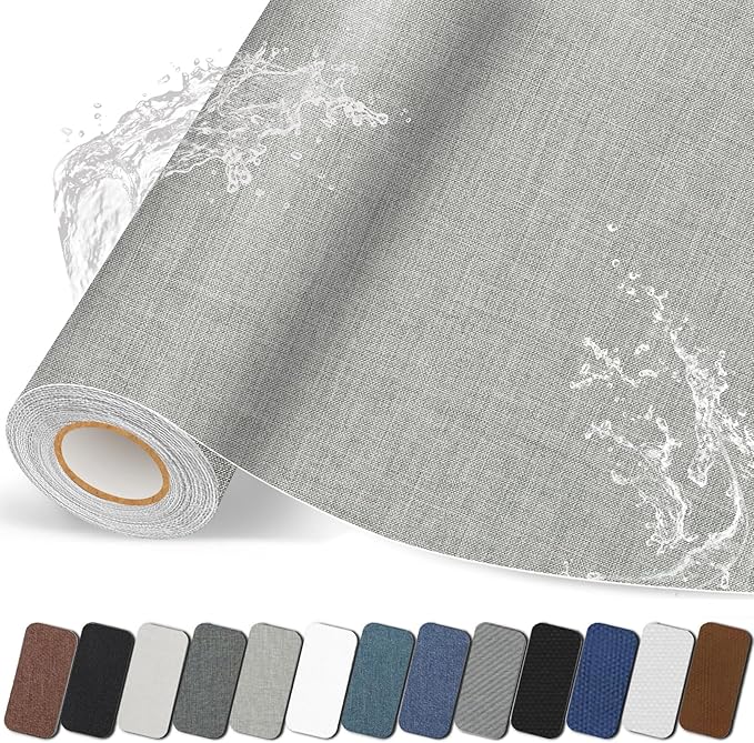 Fabric Repair Patches, 17X158 inch Linen Self-Adhesive Fabric Repair Tape