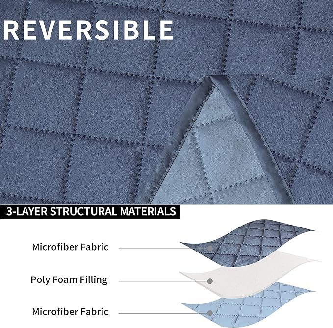 Easy-Going Oversized Loveseat Recliner Cover, Reversible Couch Cover