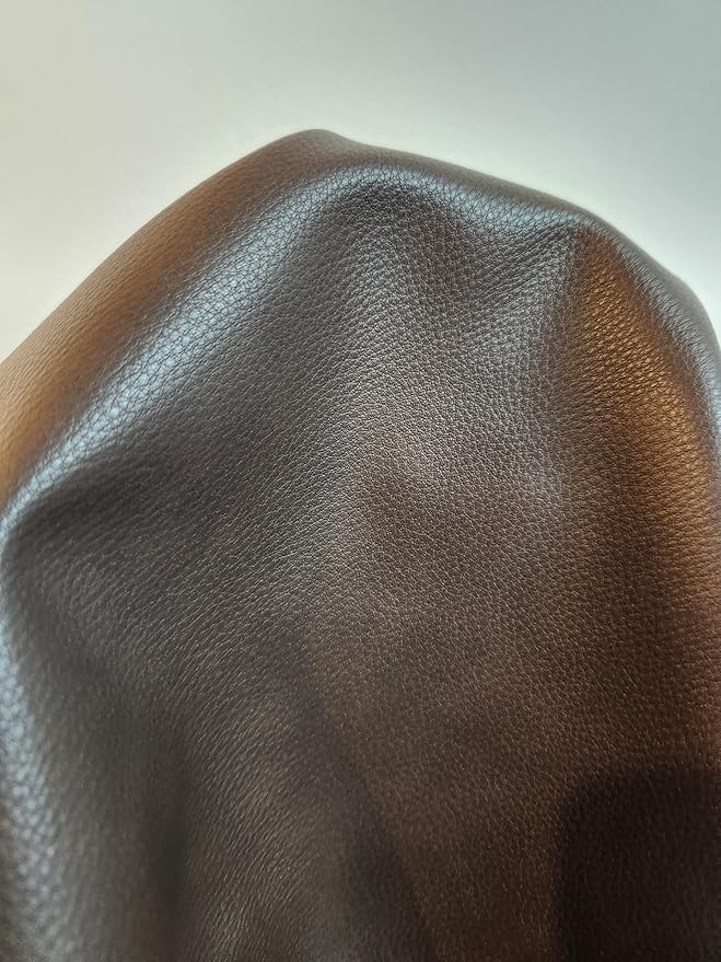 NAT Leathers | Cacao Brown Pebblegrain Soft Faux Vegan Leather PU | 4 Yards Cut