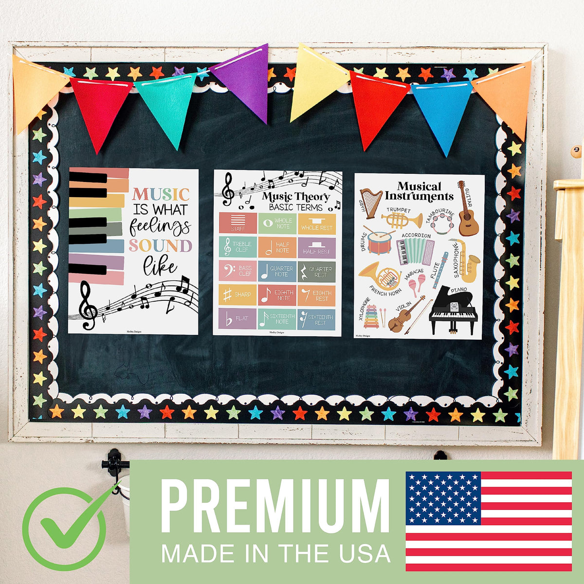 Hadley Designs 9 Music Classroom Posters – Boho Pastel Music Classroom Decor, Choir & Solfege Prints, Bulletin Board Decorations, Educational Supplies for Teachers