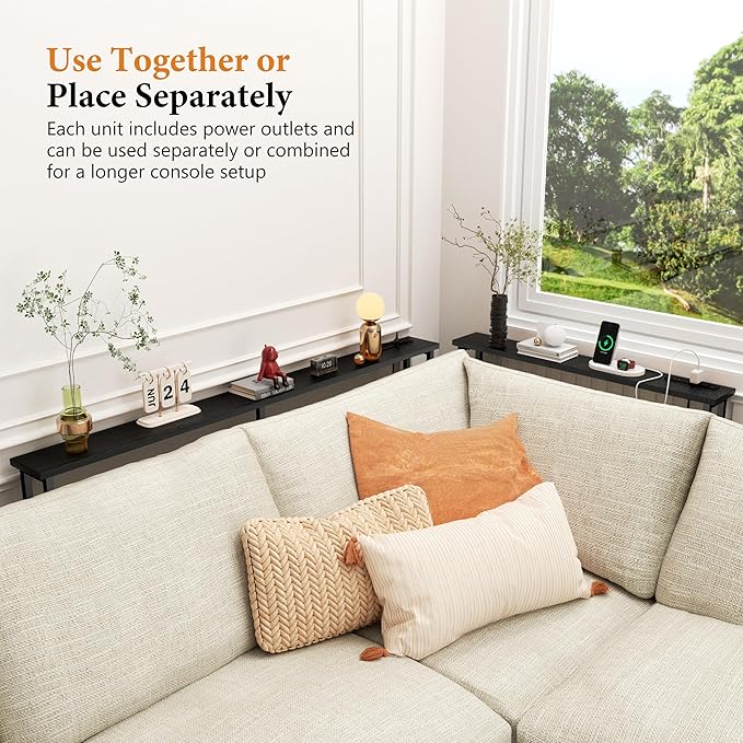 39" Sofa Table Narrow Long