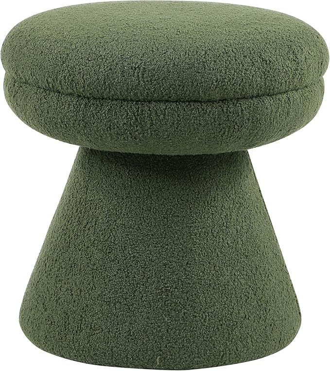 Furniture of America Rami Modern 18-inch Mushroom-Shape Upholstered Ottoman