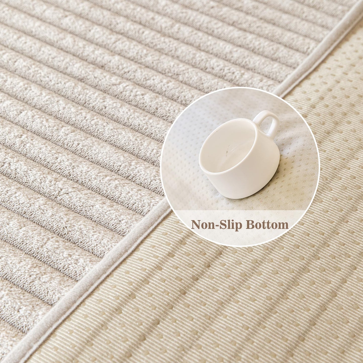 MYSKY HOME L Shaped Couch Cover, 100% Waterproof Couch Cover for Pets, Sectional Couch Covers L Shape, Non Slip Couch Covers for 2 Cushion Sofa, Sofa Slipcover Dog Bed Cover Protector, Oat, 35"x63"