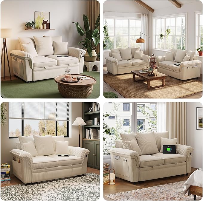 LINSY HOME Sectional Loveseat Sofa