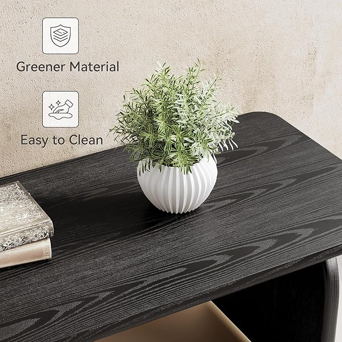 LITTLE TREE Farmhouse Coffee Table, 47 Inches Wooden Center Tables