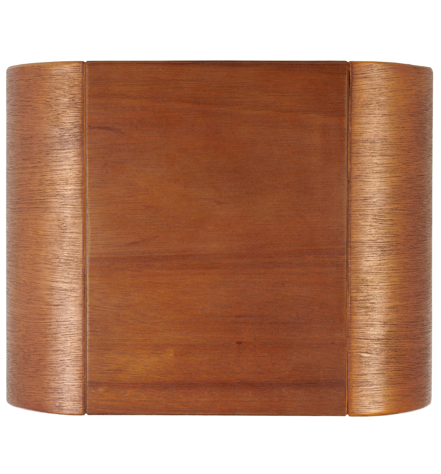 SAFAVIEH Home Collection Liasonya Natural Brown Waterfall Curved Side End Accent Table for Living Room Bedroom (Fully Assembled)