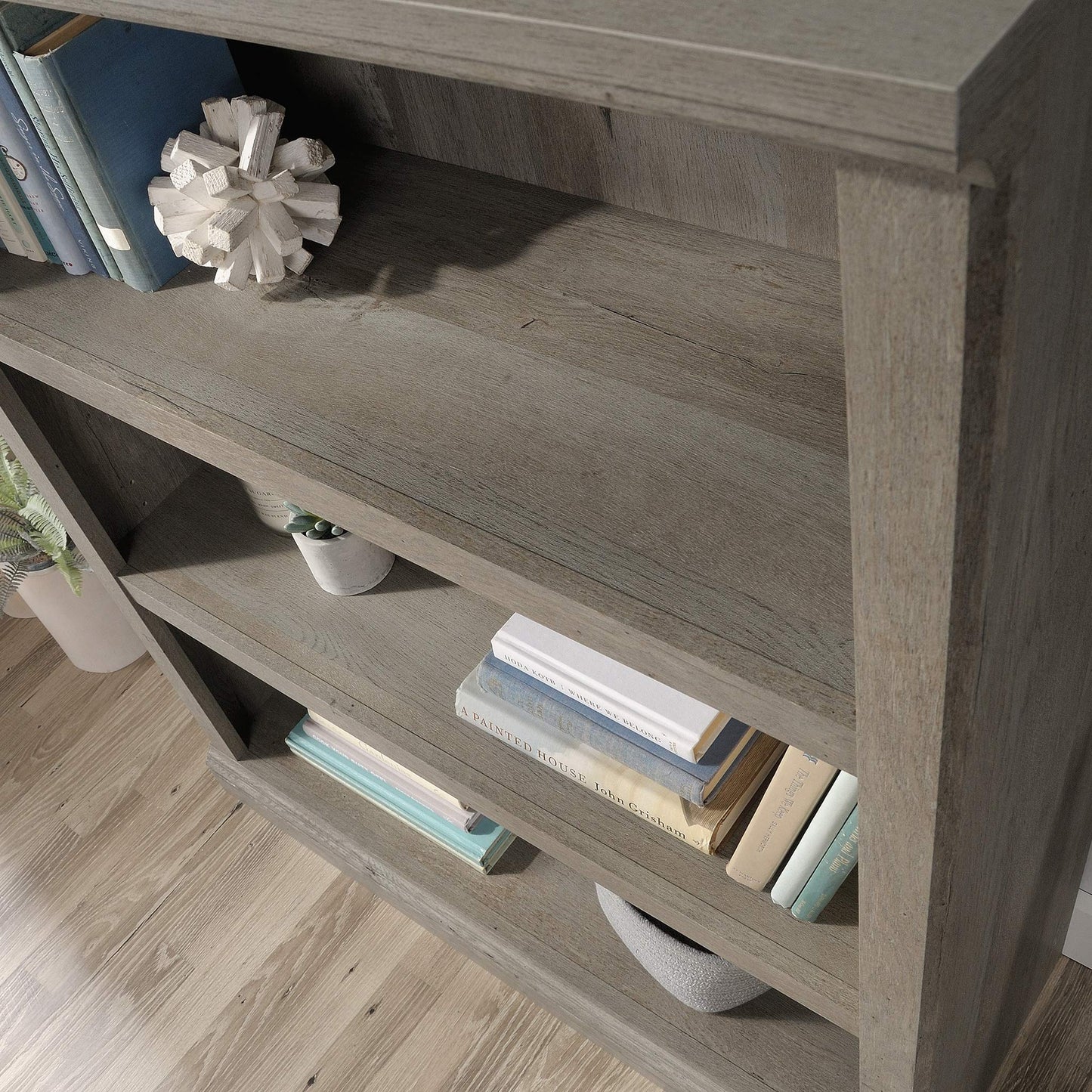 Sauder Miscellaneous Storage 3-Shelf Bookcase/ Book shelf, Mystic Oak finish