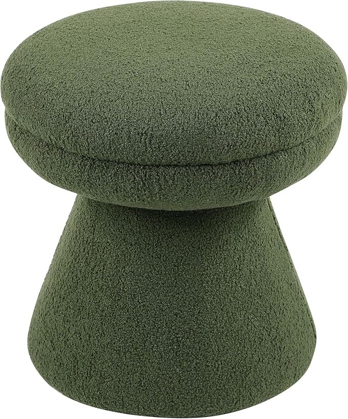 Furniture of America Rami Modern 18-inch Mushroom-Shape Upholstered Ottoman